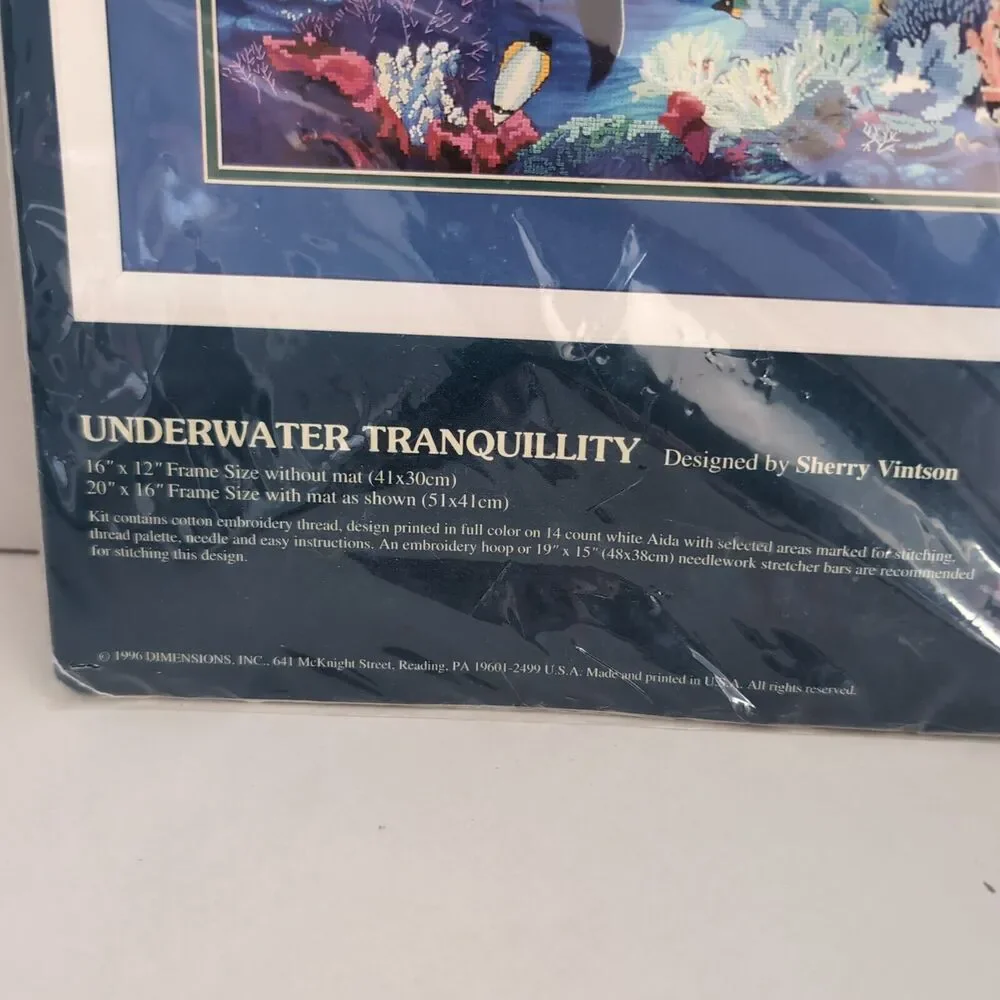 Dimensions Sunset Underwater Tranquility Dolphins No Count Cross Stitch #13932